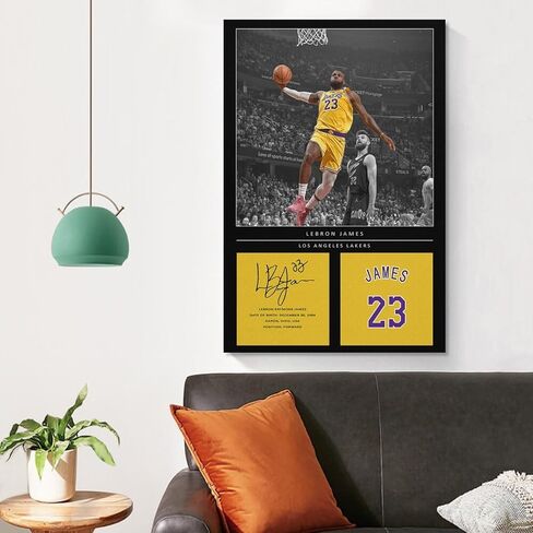 lebron james Basketball Star Wall Art Canvas Poster Unframed 12x18 inch (30x45cm) Poster for Home, Office, Office, Gym Wall Decor in Saudi Arabia