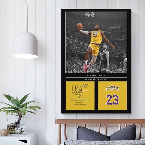 lebron james Basketball Star Wall Art Canvas Poster Unframed 12x18 inch (30x45cm) Poster for Home, Office, Office, Gym Wall Decor in Saudi Arabia