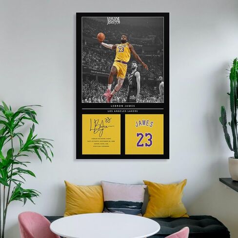 lebron james Basketball Star Wall Art Canvas Poster Unframed 12x18 inch (30x45cm) Poster for Home, Office, Office, Gym Wall Decor in Saudi Arabia