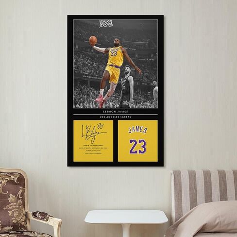 lebron james Basketball Star Wall Art Canvas Poster Unframed 12x18 inch (30x45cm) Poster for Home, Office, Office, Gym Wall Decor in Saudi Arabia