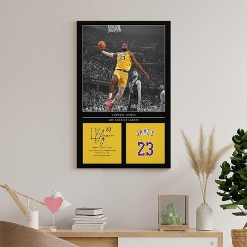 lebron james Basketball Star Wall Art Canvas Poster Unframed 12x18 inch (30x45cm) Poster for Home, Office, Office, Gym Wall Decor in Saudi Arabia