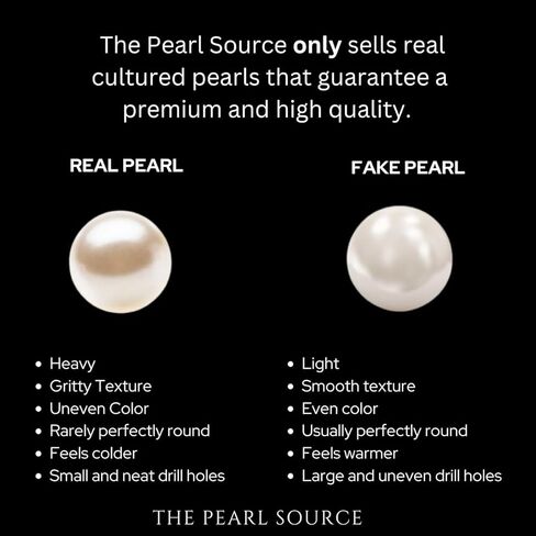 THE PEARL SOURCE 7-8mm White Freshwater Cultured Pearl Stud Earrings for Women with Removable Mother of Pearl & Cubic Zirconia Orchid Flower in Kuwait