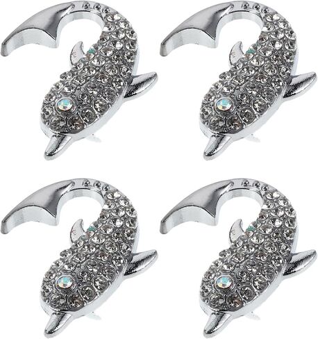4pcs Silver Marine Mammal Drawer Knobs with Screws, Decorative Ocean Theme Cabinet Pulls for ’s Room Furniture Handles in Saudi Arabia