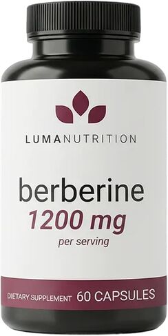 Luma Nutrition Berberine Supplement - Berberine 1200mg Per Serving - Berberine HCI - Berberine Plus - 60 Capsules in Kuwait