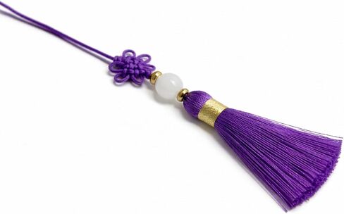 Korean Traditional Norigae Purple Knot Ornament, Handmade Decorative Tassel Charm, Cultural Gift Accessory for Bags, Keychains, and Packaging in Kuwait