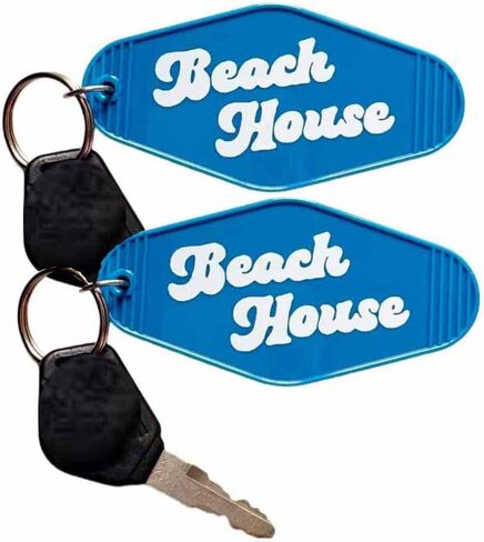 Lemua Beach Keychain Bulk 2pcs Plastic Motel Key Chain for Beach House in Saudi Arabia