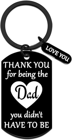 Stepdad Christmas Gifts For Step Dad Christmas Gifts From Daughter Son Presents For Step Dad Stepfather Keychain With Heartfelt Message Thank You Keyring Gift in Saudi Arabia