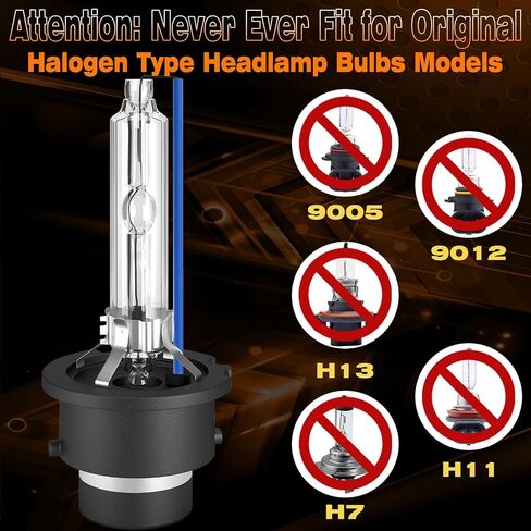 for BMW Z4 HID Headlights Low Beam D2S Xenon Bulbs 2003 2004 2005 2006 2007 2008, E85 3.0i Bi-Xenon Lights, 6000K Bright White 35W OEM D2SC1 Replacement, 2 Pack in Kuwait