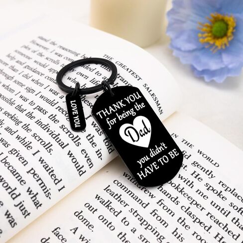 Stepdad Christmas Gifts For Step Dad Christmas Gifts From Daughter Son Presents For Step Dad Stepfather Keychain With Heartfelt Message Thank You Keyring Gift in Saudi Arabia