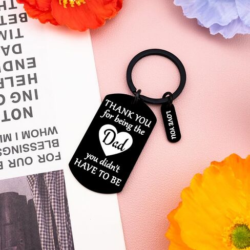 Stepdad Christmas Gifts For Step Dad Christmas Gifts From Daughter Son Presents For Step Dad Stepfather Keychain With Heartfelt Message Thank You Keyring Gift in Saudi Arabia