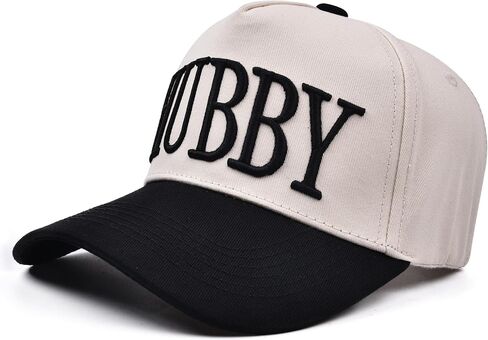 Wifey and Hubby Trucker Hats, Embroidered Adjustable Cotton Bride & Groom Baseball Caps,Wedding Engagement Gifts for Couples Beige in Kuwait