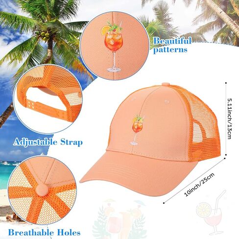 Shyyween 8 Pcs Just a Spritz Older Trucker Hat Cocktail & Orange Slice Margs Tequila Drinking Funny Baseball Cap Adjustable Hat for Men & Women Bachelor Bachelorette Party Bridal Shower in Saudi Arabia