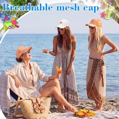 Shyyween 8 Pcs Just a Spritz Older Trucker Hat Cocktail & Orange Slice Margs Tequila Drinking Funny Baseball Cap Adjustable Hat for Men & Women Bachelor Bachelorette Party Bridal Shower in Saudi Arabia