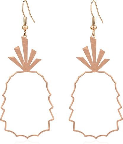 Retro Alloy Flamingo Drop Dangle Earrings And Cute Pineapple Tropical Fruit Earrings For Women in Saudi Arabia