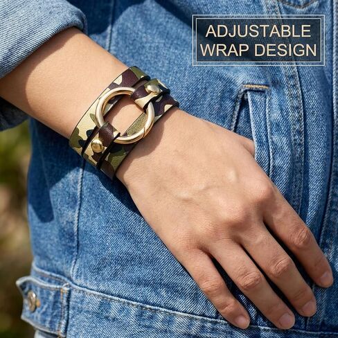 3 Piece Camo Earrings for Women Camouflage Bracelet Wrap Set Black Green Cheetah Print Jewelry Men Aesthetic Accessories in Saudi Arabia