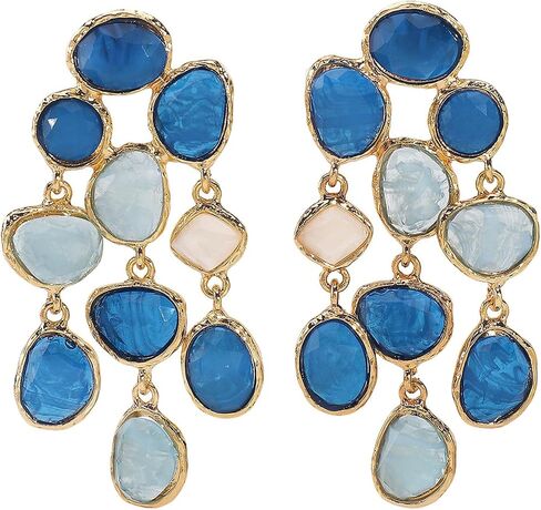 Colorful Crystal Tassel Earrings for Women Boho Long Dangle Earrings Vintage Drop Jewelry Wedding Bridal Prom Accessories in Saudi Arabia