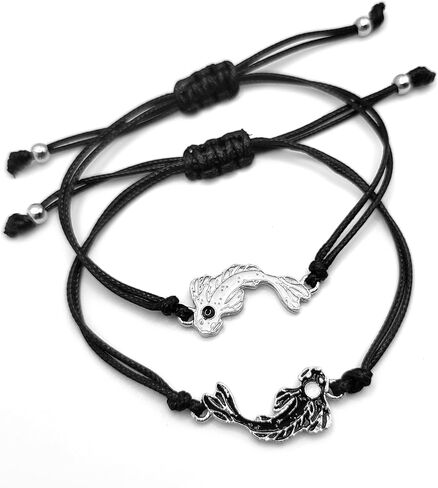 Yin Yang Matching Bracelets for Couples Tai Chi BFF Bracelet Fish Charms Cute Jewelry Girlfriend Gift Boyfriend Lover in Saudi Arabia