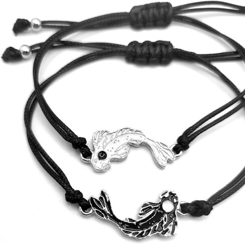 Yin Yang Matching Bracelets for Couples Tai Chi BFF Bracelet Fish Charms Cute Jewelry Girlfriend Gift Boyfriend Lover in Saudi Arabia