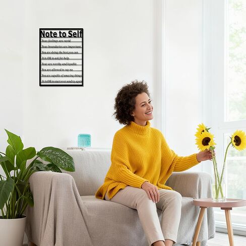 Positive Affirmations Wall Decor, Motivational Wall Art with Inspirational Quotes, Mental Health Affirmation Wall Decor for Office, Bedroom, Living Room, Metal Motivational Decor for Home, Positive Affirmations Wall Art in Saudi Arabia