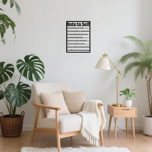 Positive Affirmations Wall Decor, Motivational Wall Art with Inspirational Quotes, Mental Health Affirmation Wall Decor for Office, Bedroom, Living Room, Metal Motivational Decor for Home, Positive Affirmations Wall Art in Saudi Arabia