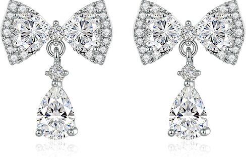 14K White Gold Plated Cubic Zirconia Halo Stud Earrings for Women Silver Post Hypoallergenic Statement Earrings with Twisted Double Halo CZ Simulated Diamond Studs for Sensitive Ears in Kuwait