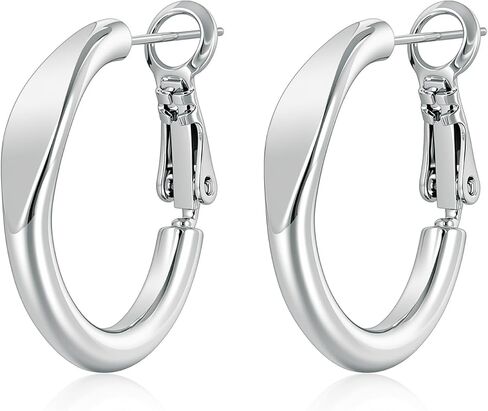 14K White Gold Plated Cubic Zirconia Halo Stud Earrings for Women Silver Post Hypoallergenic Statement Earrings with Twisted Double Halo CZ Simulated Diamond Studs for Sensitive Ears in Kuwait