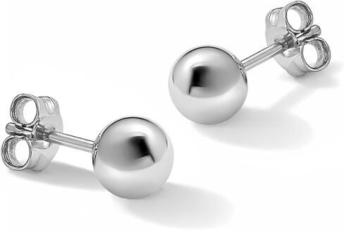 Pure Pt950 Solid Platinum Ball Stud Earrings For Women Men Hypoallergenic Polished Unisex Jewelry in Saudi Arabia
