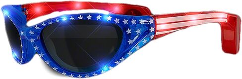 blinkee Patriotic LED Star and Stripes Sunglasses for Fourth of July Celebrations in Saudi Arabia