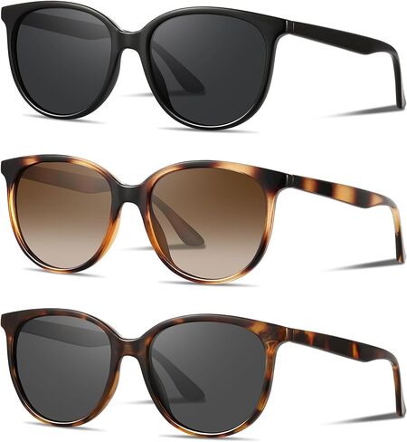 Retro Polarized Sunglasses for Women Men Classic Vintage Style Trendy Shade UV400 Protection Lens in Kuwait