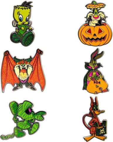 Looney Tunes Halloween Mystery Enamel Pin Blind Box Series, Marvin the Martian, Daffy Duck, Sylvester the Cat, Taz Tasmanian Devil, Tweety Bird, or Bugs Bunny in Kuwait