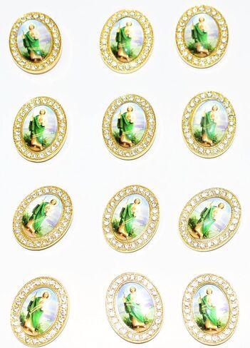 12pc San Jude St. Jude Lapel Judas Thaddeus Broche Pin Brooch Communion Favors Recuerdos Broches Bautizo Comunion Party Gift in Saudi Arabia