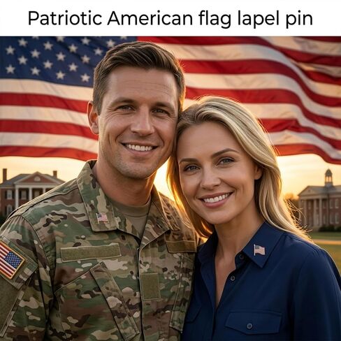 American Flag Pin 4 Pack - July 4th The Stars and Stripes USA Patriotic Brooch US Veteran Military Lapel Pins Decorations for Men & Women Gift Backpack Hat Clothes Suit Decor in Kuwait