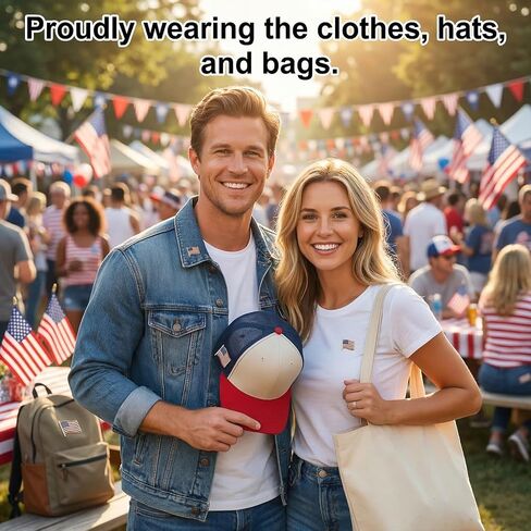 American Flag Pin 4 Pack - July 4th The Stars and Stripes USA Patriotic Brooch US Veteran Military Lapel Pins Decorations for Men & Women Gift Backpack Hat Clothes Suit Decor in Kuwait