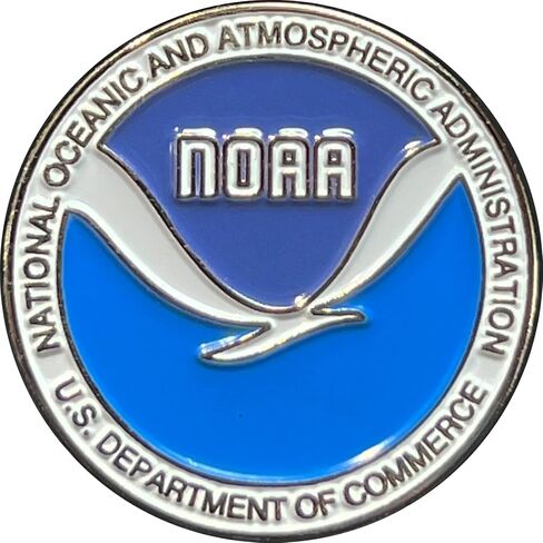 GL4-019 NOAA National Oceanic Atmospheric Administration Department of Commerce lapel pin in Saudi Arabia