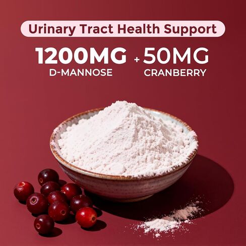 NATURE TARGET D-Mannose 1200mg - مكملات D Mannose للنساء مع التوت البري - تعزز صحة المسالك البولية ونظافة المثانة ودعم مضادات الأكسدة - غير معدلة وراثيًا وخالية من الغلوتين ونباتية - 120 كبسولة in Kuwait