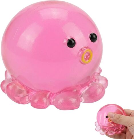 Octopus Squishies, Octopus Stress Ball, Fidget Tool for Study Concentration and Office Stress Relief, Octopu Sensory Tool for Anxiety Management and Travel Entertainment (Rose Red) in Saudi Arabia