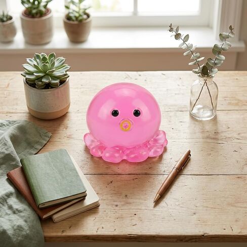 Octopus Squishies, Octopus Stress Ball, Fidget Tool for Study Concentration and Office Stress Relief, Octopu Sensory Tool for Anxiety Management and Travel Entertainment (Rose Red) in Saudi Arabia