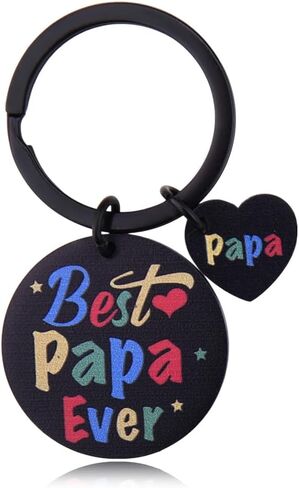 Papa Fathers Day Birthday Gift for Grandpa Pawpaw Black Key Chain for Granddad Grandfather Fathers Day Retirement Gifts for Father Best Papa Ever Keychain Gift for Grandpa Papaw Gifts from Grandkids in Kuwait