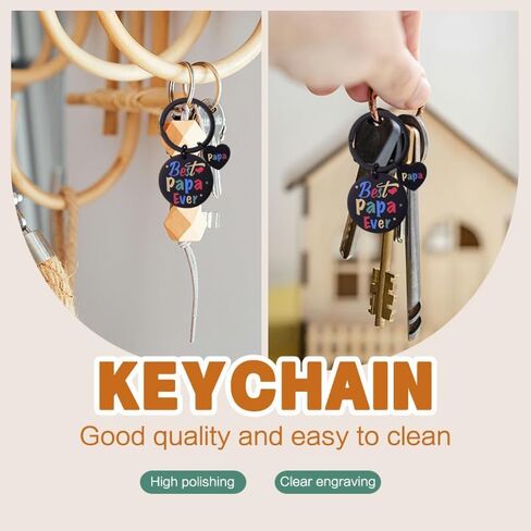 Papa Fathers Day Birthday Gift for Grandpa Pawpaw Black Key Chain for Granddad Grandfather Fathers Day Retirement Gifts for Father Best Papa Ever Keychain Gift for Grandpa Papaw Gifts from Grandkids in Kuwait