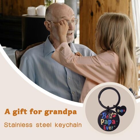 Papa Fathers Day Birthday Gift for Grandpa Pawpaw Black Key Chain for Granddad Grandfather Fathers Day Retirement Gifts for Father Best Papa Ever Keychain Gift for Grandpa Papaw Gifts from Grandkids in Kuwait