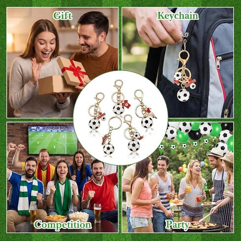 5 Pcs Soccer Keychain, 3D Gold Mini Love Soccer Gifts for Women Men, Stainless Steel Funny World Cup Football Keychains Gifts for Soccer Players Teens, Boys & Girls in Kuwait