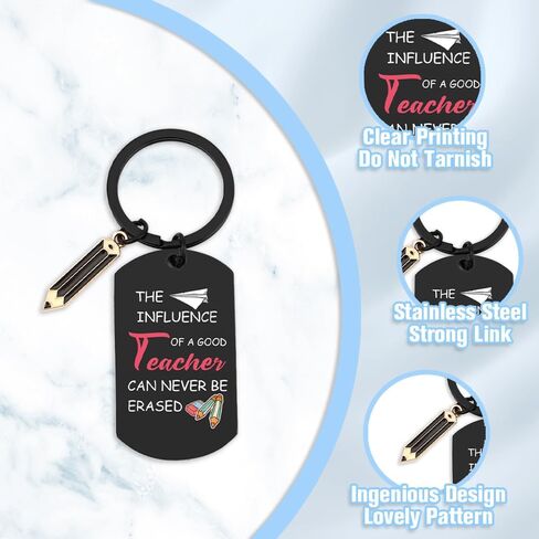 Teacher Gifts for Women Men Graduation Teacher Keychain Appreciation Gifts Supplies Ornament Stuff Daycare Preschool Male Female Teachers Keyring Thank You Birthday Coworker Retirement Present Easter in Saudi Arabia