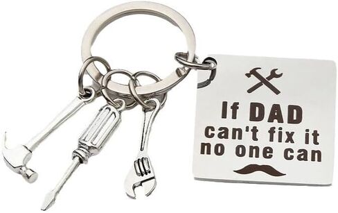 Father’s Day Keychains Cute Stainless Steel Dad's Tool Keyring Inspirational Gifts for Family Bags Car Keys Charms in Saudi Arabia