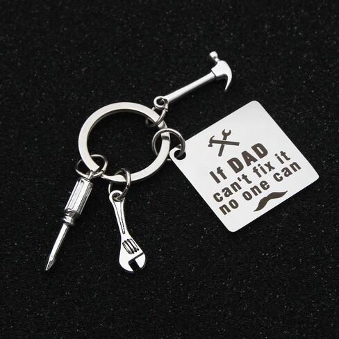 Father’s Day Keychains Cute Stainless Steel Dad's Tool Keyring Inspirational Gifts for Family Bags Car Keys Charms in Saudi Arabia