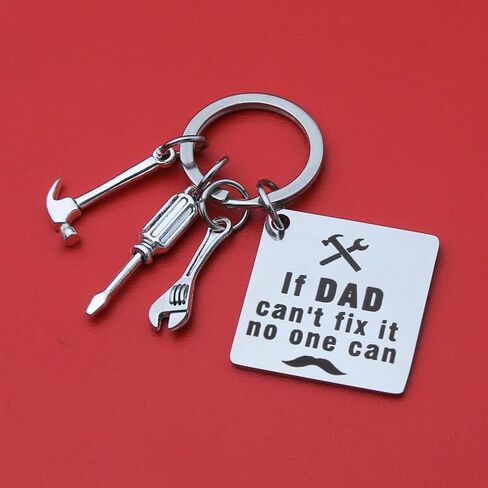 Father’s Day Keychains Cute Stainless Steel Dad's Tool Keyring Inspirational Gifts for Family Bags Car Keys Charms in Saudi Arabia