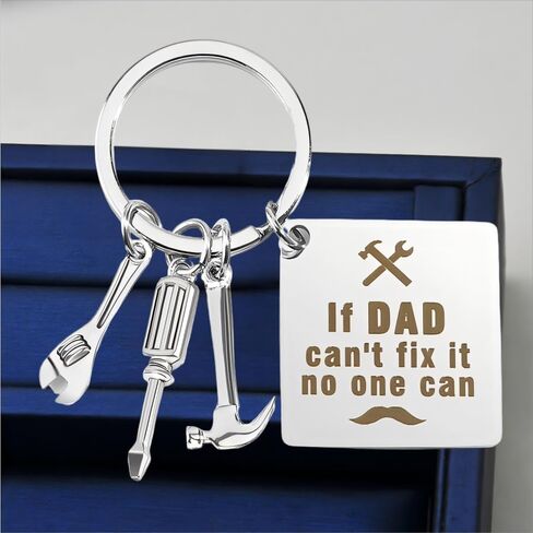 Father’s Day Keychains Cute Stainless Steel Dad's Tool Keyring Inspirational Gifts for Family Bags Car Keys Charms in Saudi Arabia