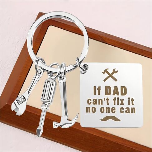 Father’s Day Keychains Cute Stainless Steel Dad's Tool Keyring Inspirational Gifts for Family Bags Car Keys Charms in Saudi Arabia