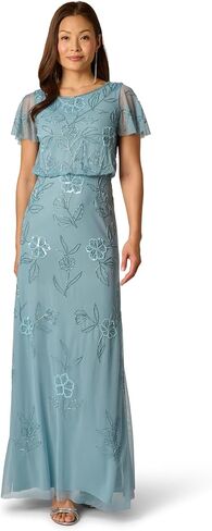 Adrianna Papell Printed Satin Dress in Kuwait