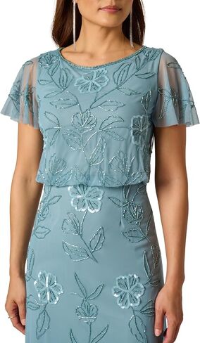 Adrianna Papell Printed Satin Dress in Kuwait