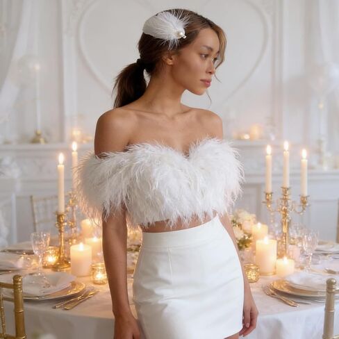 3PCS Medium White Angel Wings with Matching Swan Hair Clips Set Wearable Feather Costume Wings for Adult Women Romantic Cupid Costume Accessories for Valentines Day Cosplay Halloween Party in Saudi Arabia